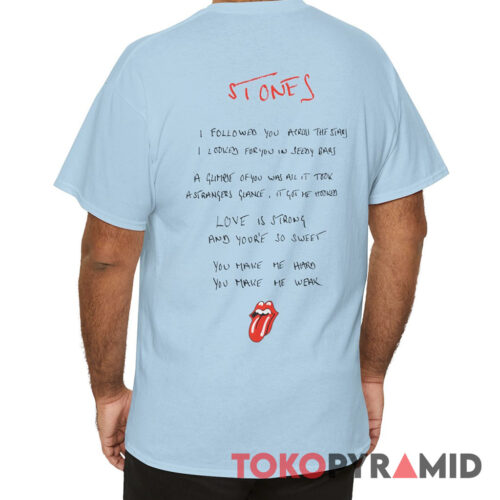 Vintage Rolling Stones 1994 Love Is Strong Lyrics Shirt Back Vintage Rolling Stones 1994 Love Is Strong Lyrics Shirt Back