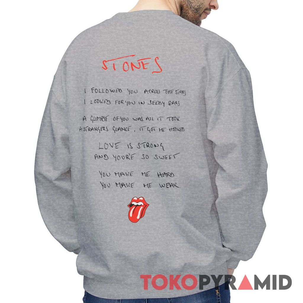Vintage Rolling Stones 1994 Love Is Strong Lyrics Sweatshirt Vintage Rolling Stones 1994 Love Is Strong Lyrics Sweatshirt