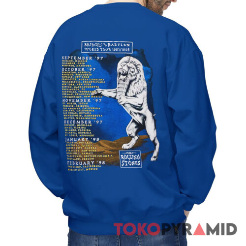 Vintage Rolling Stones 1997 Bridges To Babylon Tour Sweatshirt