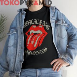 Vintage Rolling Stones Fangs Vampire Mouth Tongue Logo Rare Black T shirt