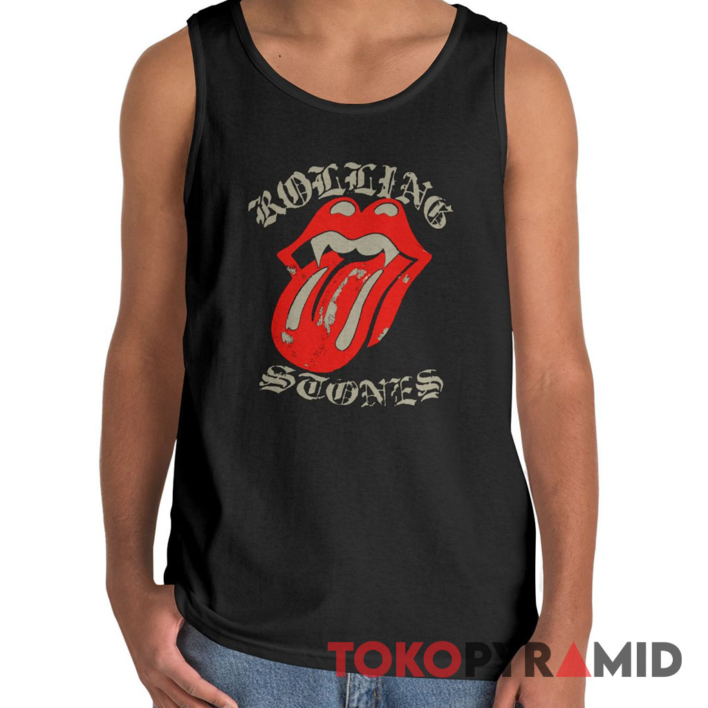 Vintage Rolling Stones Fangs Vampire Mouth Tongue Logo Rare Tank Top Vintage Rolling Stones Fangs Vampire Mouth Tongue Logo Rare Tank Top