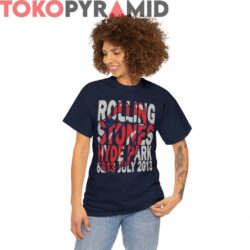 Vintage Rolling Stones Hyde Park 2013 Rare Navy T shirt