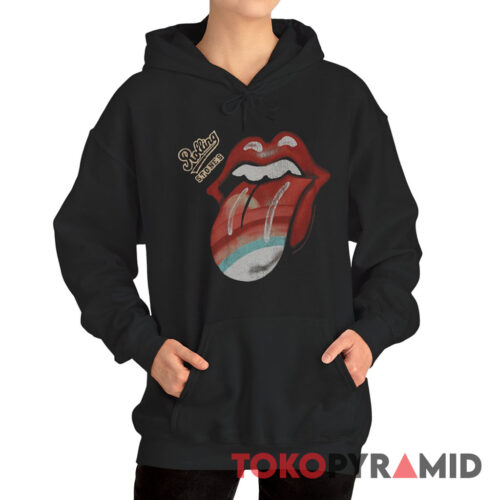 Vintage Rolling Stones Rainbow Tongue Rare Hoodie