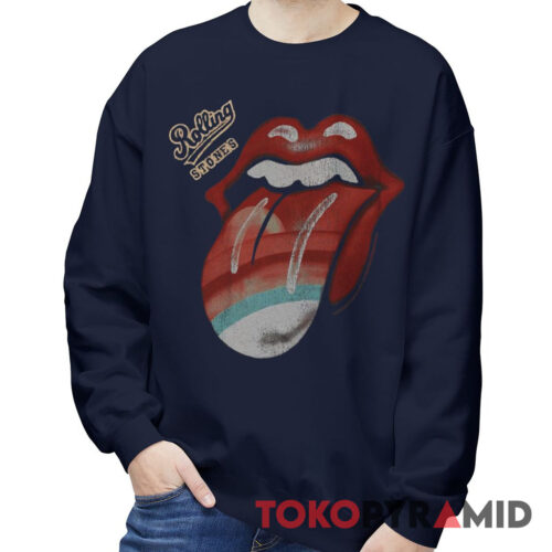 Vintage Rolling Stones Rainbow Tongue Rare Sweatshirt