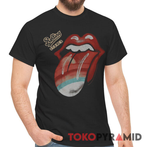 Vintage Rolling Stones Rainbow Tongue Rare T Shirt