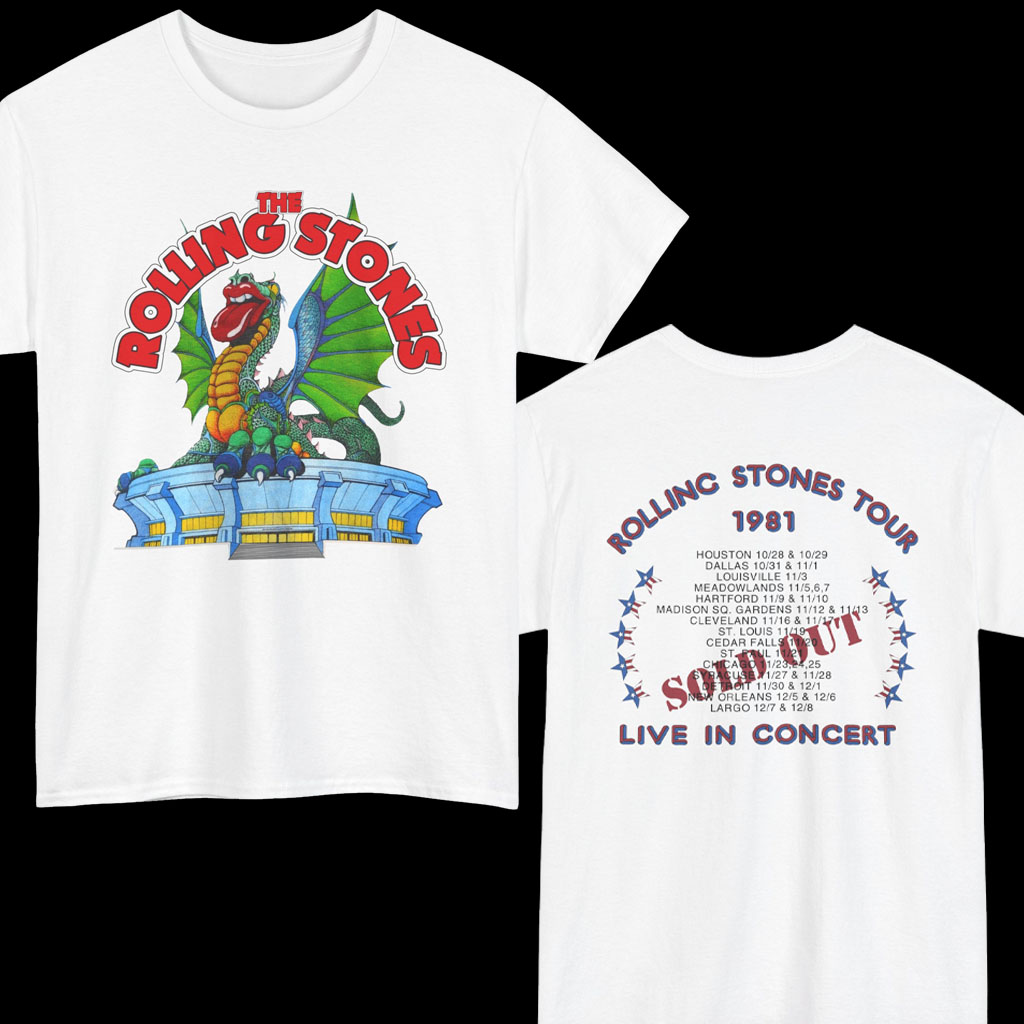 Vintage Rolling Stones Tour 1981 Live In Concert Shirt Vintage Rolling Stones Tour 1981 Live In Concert Shirt
