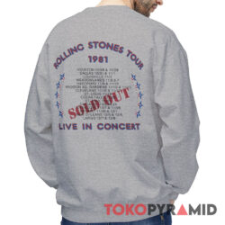 Vintage Rolling Stones Tour 1981 Live In Concert Sweatshirt