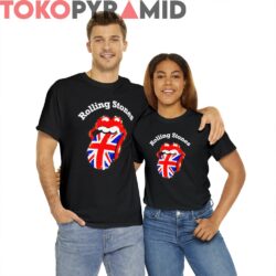 Vintage Rolling Stones Union Jack Rare Black T shirt