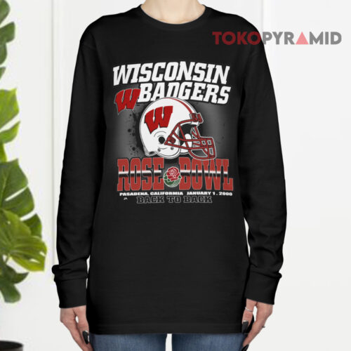 Vintage Rose Bowl Champions 2000 Wisconsin Badgers Back To Back Long sleeved