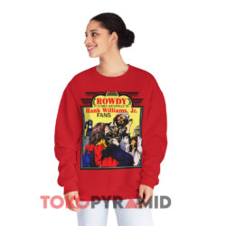 Vintage Rowdy It Comes Naturally To Hank Jr Fans Red Sweatshirt