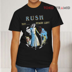 Vintage Rush Exit Stage Left Black T shirt