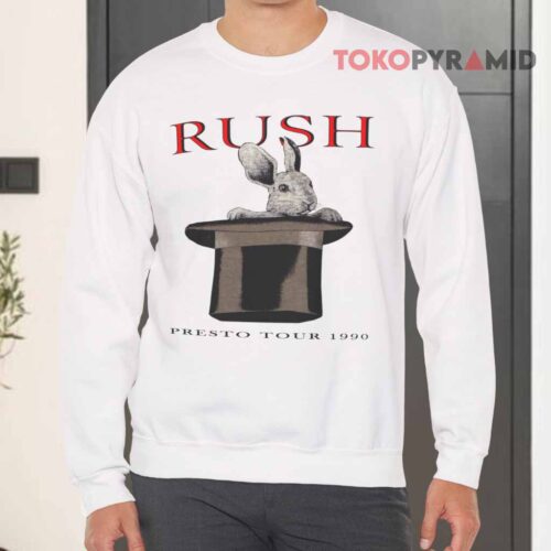 Vintage Rush Presto Tour 1990 Rabbit Magician Sweatshirt Front