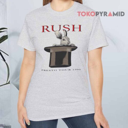 Vintage Rush Presto Tour 1990 Rabbit Magician T shirt Front