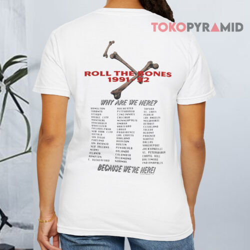 Vintage Rush Roll The Bones 1991 92 T shirt Back