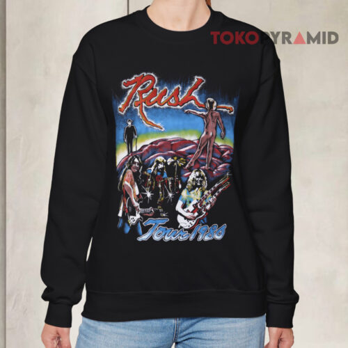 Vintage Rush Tour 1980 Starman Ringer Sweatshirt