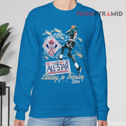 Vintage Salem 1991 Charlotte Nba All Star Weekend Michael Jordan Landing In February Sweatshirt
