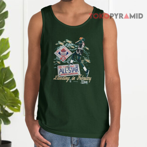 Vintage Salem 1991 Charlotte Nba All Star Weekend Michael Jordan Landing In February Tank Top