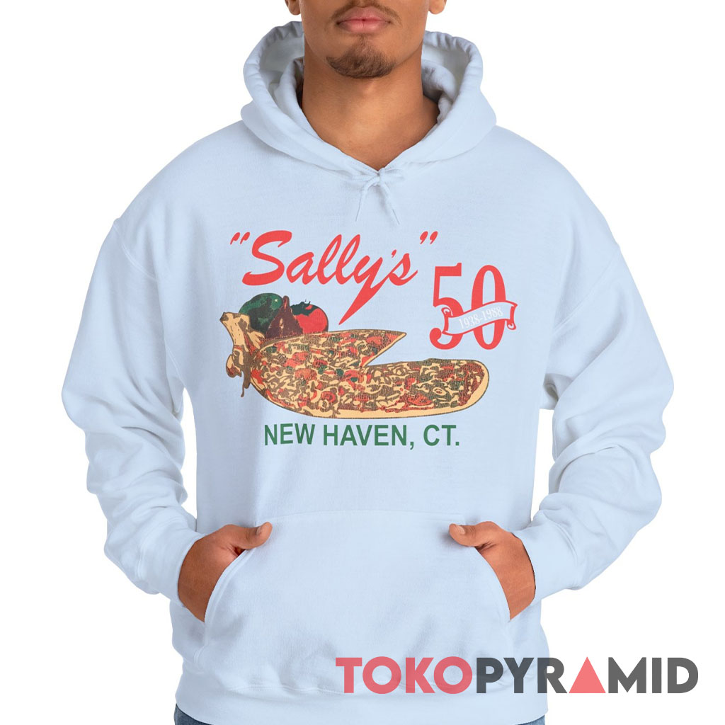Vintage Sally Pizza 1988 New Haven CT 50th Anniversary Rare Hoodie Vintage Sally Pizza 1988 New Haven CT 50th Anniversary Rare Hoodie