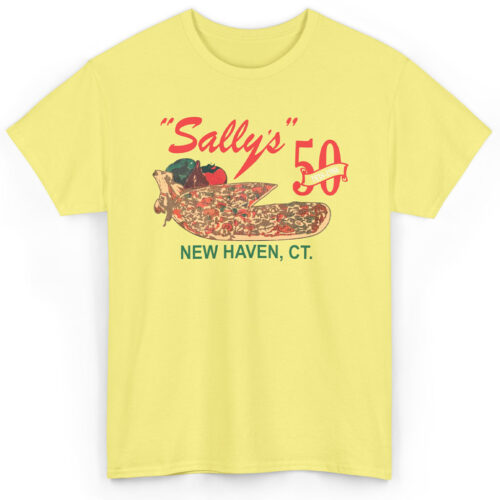 Vintage Sally Pizza 1988 New Haven CT 50th Anniversary Rare Shirt Vintage Sally Pizza 1988 New Haven CT 50th Anniversary Rare Shirt
