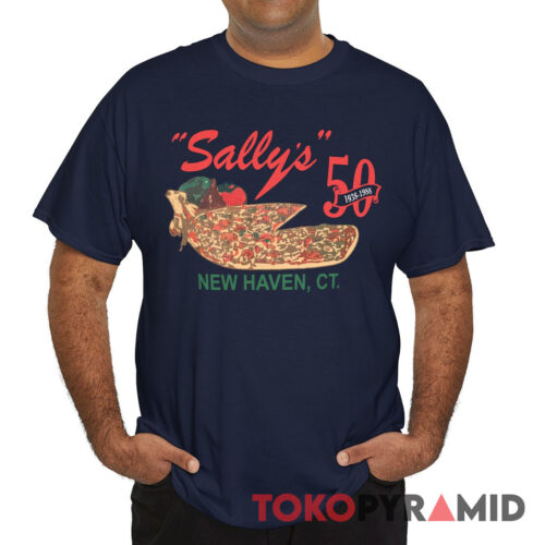 Vintage Sally Pizza 1988 New Haven CT 50th Anniversary Rare T Shirt Vintage Sally Pizza 1988 New Haven CT 50th Anniversary Rare T Shirt