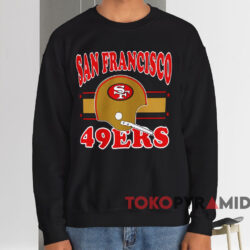 Vintage San Francisco 49ers Logo Helmet T-shirt 4 Vintage San Francisco 49ers Logo Helmet T shirt Black Sweatshirt