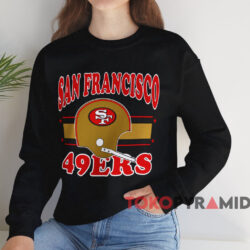 Vintage San Francisco 49ers Logo Helmet T-shirt 3 Vintage San Francisco 49ers Logo Helmet T shirt Black Sweatshirt