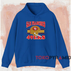 Vintage San Francisco 49ers Logo Helmet T-shirt 2 Vintage San Francisco 49ers Logo Helmet T shirt Blue Hoodie