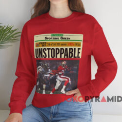 Vintage San Francisco 49ers Newspaper T-shirt 4 Vintage San Francisco 49ers Newspaper T shirt Red Sweatshirt