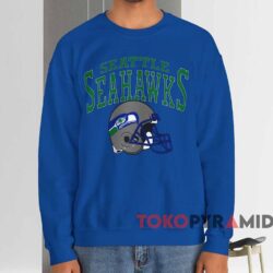 Vintage Seattle Seahawks Helmet Shirt Blue Sweatshirt