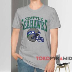 Vintage Seattle Seahawks Helmet Shirt Grey T shirt