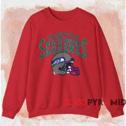 Vintage Seattle Seahawks Helmet Shirt Red Sweatshirt