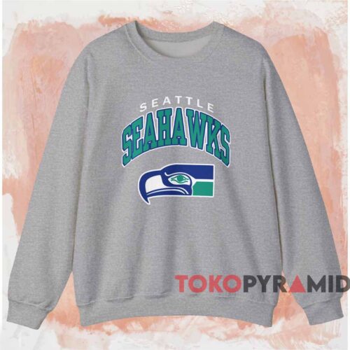 Vintage Seattle Seahawks Logo Shirt Grey Sweatshirt