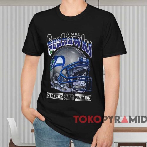 Vintage Seattle Seahawks Western Division Shirt Black T shirt