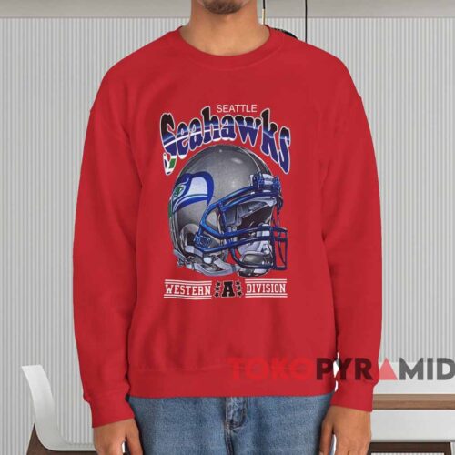 Vintage Seattle Seahawks Western Division Shirt Red Sweatshirt