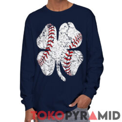 Vintage Shamrock Baseball St Patricks Day Shirt 3 Vintage Shamrock Baseball St Patricks Day Shirt Long Sleeve