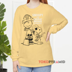 Vintage Snoopy Charlie Brown As Pirates Cartoon Long sleeved