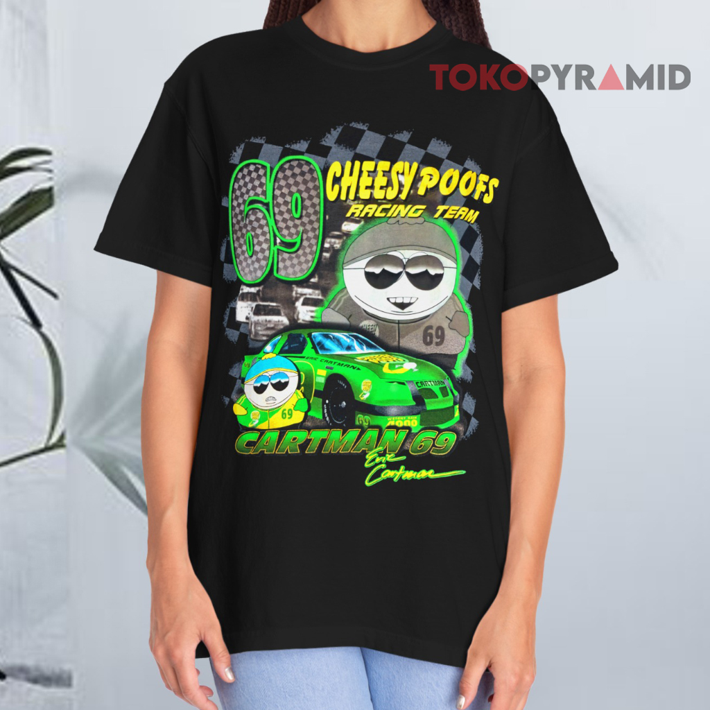 Vintage South Park Cartman Cheesy Poofs Racing Black T shirt Vintage South Park Cartman Cheesy Poofs Racing Black T shirt