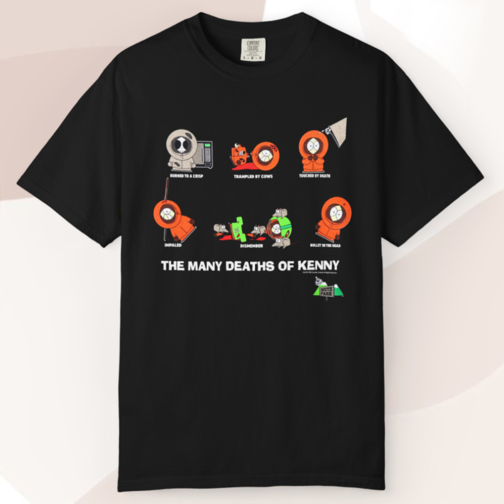 Vintage South Park The Many Deaths Of Kenny T shirt Vintage South Park The Many Deaths Of Kenny T shirt