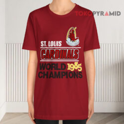 Vintage St Louis Cardinals 1985 World Champions Red T shirt