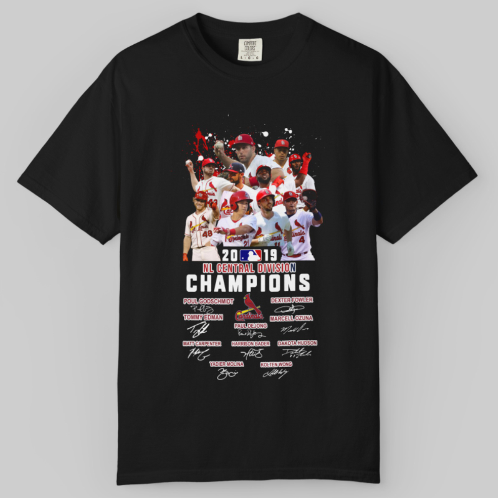 Vintage St Louis Cardinals Nl Central Division Signatures Champions T shirt Vintage St Louis Cardinals Nl Central Division Signatures Champions T shirt