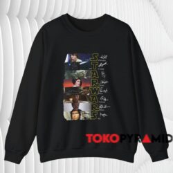 Vintage Star Wars Signatures Characters Shirt 3 Vintage Star Wars Signatures Characters Shirt Black Sweatshirt