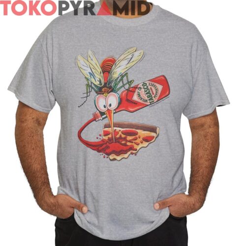 Vintage Tabasco Hot Sauce Mosquito Shirt 2 Sided