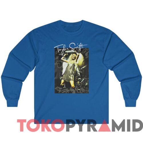 Vintage Taylor Swift Fearless Tour Tee Blue Long sleeved Vintage Taylor Swift Fearless Tour Tee Blue Long sleeved