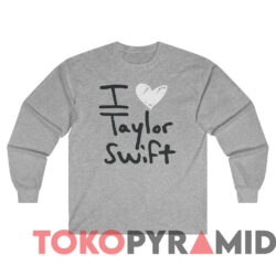 Vintage Taylor Swift Red I Heart T-Shirt 4 Vintage Taylor Swift Red I Heart T shirt Grey Sweatshirt