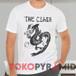 Vintage The Clash Tattoo China Dragon T shirt White T shirt