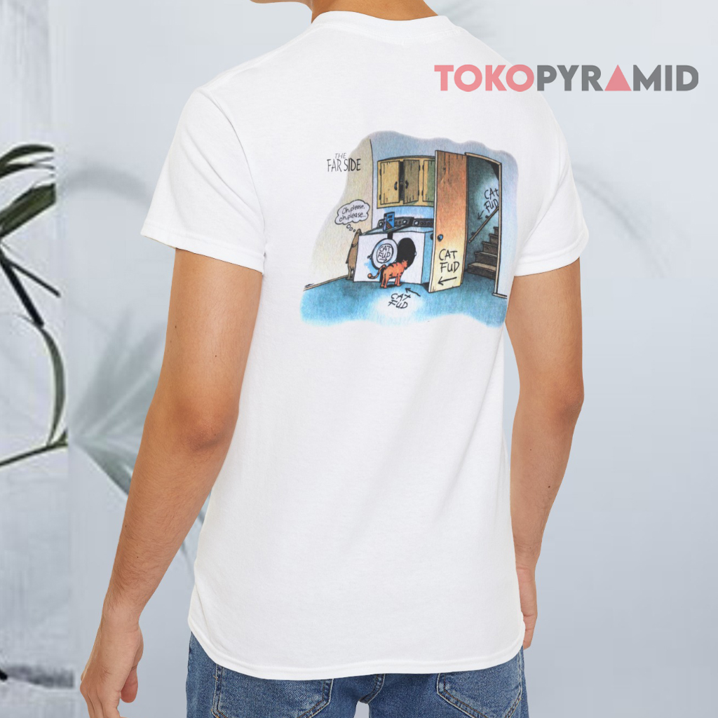 Vintage The Far Side Cat Fud Dog Trap White T shirt Vintage The Far Side Cat Fud Dog Trap White T shirt