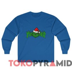 Vintage The Grinch Christmas X Thrasher Collab Sweater Royal Long sleeved