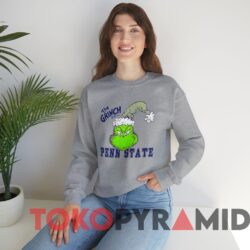Vintage The Grinch Dr.Seuss Penn State Sweatshirt Sport grey