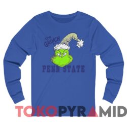 Rare Vintage Dr. Seuss The Grinch Penn State Sweatshirt 4 Vintage The Grinch Dr.Seuss Penn State Sweatshirt True Blue Long sleeved