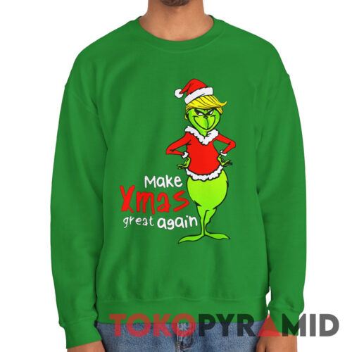Vintage The Grinch Make Xmas Great Again Donald Trump Sweatshirt Vintage The Grinch Make Xmas Great Again Donald Trump Sweatshirt